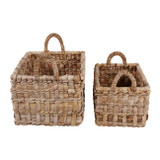 EV23437#S/2 14/16" Yuni Banana Leaf Baskets