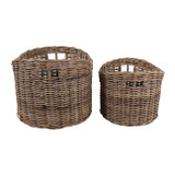 EV23441#S/2 14/16' Peleda Rattan Baskets