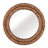 EV23462#37" Ula Banana Leaf Woven Wall Mirror