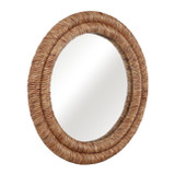 EV23462#37" Ula Banana Leaf Woven Wall Mirror