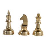 EV23487-01#S/3 10" Allistar Gold Metal Chess Statuary