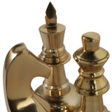 EV23487-01#S/3 10" Allistar Gold Metal Chess Statuary