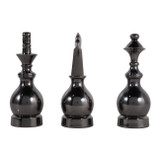 EV23487-02#S/3 9" Maddley Metal Chess Statuary