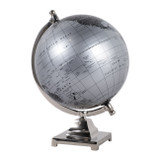EV23490#12" Rinnar Black And Silver Metal Globe