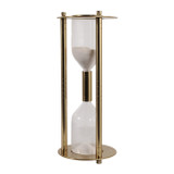 EV23494-02#18" Lillet Gold Metal Hourglass Sandtimer With Whi