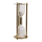 EV23494-02#18" Lillet Gold Metal Hourglass Sandtimer With Whi