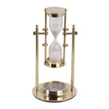 EV23497#8" Quill Gold Metal Hourglass Sandtimer