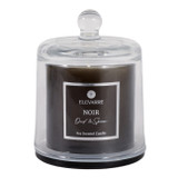 EV80586-01#5" 6oz Noir Oud And Tobacco Glass Cloche Candle 