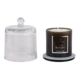 EV80586-01#5" 6oz Noir Oud And Tobacco Glass Cloche Candle
