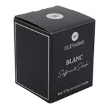 EV80586-02#5" 6oz Blanc Saffron & Suede Glass Cloche Candle 