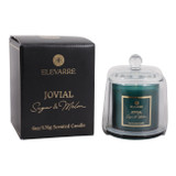 EV80586-05#5" 6oz Jovial Sugar & Melon Glass Cloche Candle 
