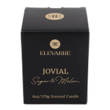 EV80586-05#5" 6oz Jovial Sugar & Melon Glass Cloche Candle 