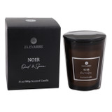 EV80587-01#7" 31oz Noir Oud And Tobacco Glass Candle Wood Lid