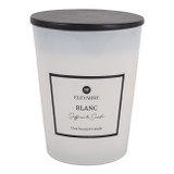 EV80587-02#7" 31oz Blanc Saffron & Suede Glass Candle Wood