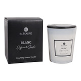 EV80587-02#7" 31oz Blanc Saffron & Suede Glass Candle Wood