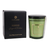 EV80587-04#7" 31oz Serene Ginger & Tambour Glass  Candle Wood