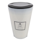 EV80588-03#12" 128oz Blanc Saffron & Suede Glass Candle Wood 