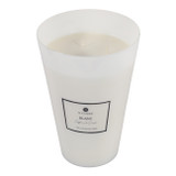 EV80588-03#12" 128oz Blanc Saffron & Suede Glass Candle Wood 