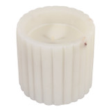 EV80591-01#4" 8oz Blanc Saffron & Suede Wht Marble Candle