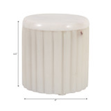 EV80591-01#4" 8oz Blanc Saffron & Suede Wht Marble Candle