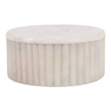 EV80591-02#4" 30oz Blanc Saffron & Suede Wt Marble Candle
