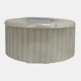 EV80591-02#4" 30oz Blanc Saffron & Suede Wt Marble Candle