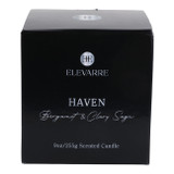 EV80592-01#5" 9oz Haven Bergamont & Clary Sage Marble Candle