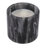 EV80592-05#4" 9oz Small Hazel Amber & Oak Marble Stone Candle