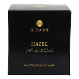 EV80592-05#4" 9oz Small Hazel Amber & Oak Marble Stone Candle