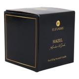 EV80592-05#4" 9oz Small Hazel Amber & Oak Marble Stone Candle