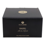 EV80592-06#4" 30oz  Large Hazel Amber & Oak Marble Stone Cand