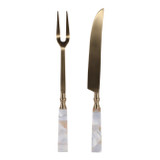 EV23515-03#S/2 13" Sebring Mother Of Pearl Carving Utensil 
