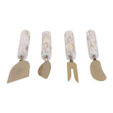 EV23518#S/4 4" Sebring Mother Of Pearl Cheese Knife Set 