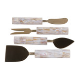 EV23518#S/4 4" Sebring Mother Of Pearl Cheese Knife Set 