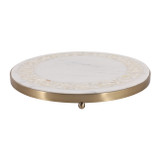 EV23520#14" Sebring Mother Of Pearl And Marble Tray