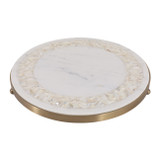 EV23520#14" Sebring Mother Of Pearl And Marble Tray