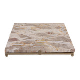 EV23521#15x15" Seville Beige Marble Tray