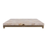 EV23521#15x15" Seville Beige Marble Tray