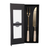 EV23525-02#S/2 13" Sheffield Travertine Carving Utensil Set 
