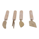 EV23526#S/4 4" Sheffield Travertine Cheese Knife Set 
