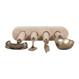 EV23527#S/4 12" Sheffield Travertine Bar Tool Set 