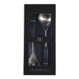 EV23530-02#S/2 11" Shreve Black Luster Glass Salad Utensil Se