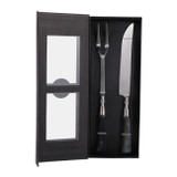 EV23530-03#S/2 13" Shreve Black Luster Glass Carving Utensil 