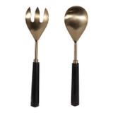 EV23538-01#S/2 11" Stryker Horn Salad Utensil Set In Gift Box