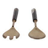EV23538-01#S/2 11" Stryker Horn Salad Utensil Set In Gift Box