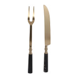 EV23538-02#S/2 13" Stryker Horn Carving Utensil Set 