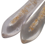 EV23539-01#S/2 11" Knolls Gold Salad Utensil Set In Gift Box