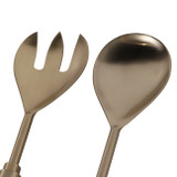 EV23539-01#S/2 11" Knolls Gold Salad Utensil Set In Gift Box