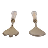 EV23539-01#S/2 11" Knolls Gold Salad Utensil Set In Gift Box