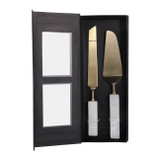 EV23540-01#S/2 13" Sylvania White Quartz Cake Utensil Set 